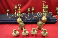 Brass Candle Wall Sconces 4pc lot