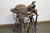 15 1/2" Leather Western Saddle