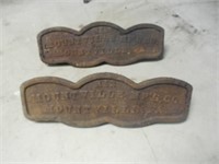 lot of 2 Mountville Mfg Co iron trough ends