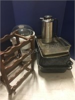 Wine rack, Bread machine, roasting pan