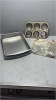Miscellaneous cookie cutters and pans