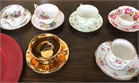 Fine Bone China Cups and Saucers Lot