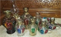 Vintage Mini and finger oil lamps