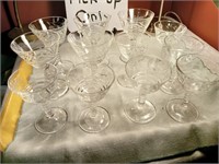 10 unique etched glass set