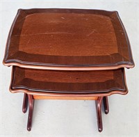 2 Pc Wood Side Table Set
