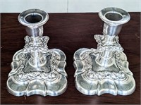 Set of Ellis Brothers Silver plate Candlesticks