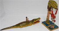 LOT OF 2 TIN LITHOGRAPH TOYS. TO INCLUDE: UNIQUE