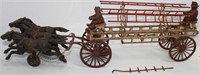 LATE 19TH CENTURY CAST IRON HORSE DRAWN FIRE