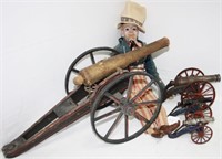 LOT OF 4 TOY CANNONS, TO INCLUDE: 19TH CENTURY