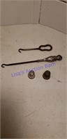 Old shoe buttioner,  antique button hook and