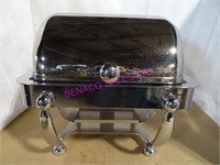 1X, HALF SIZE RECT. ROLL TOP CHAFER

ON CHROME