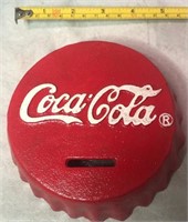 Cast Iron Coca Cola Bottle Cap Red Bank