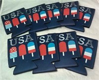 Lot of 9 Can Coozies - USA