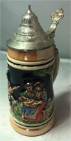 West German (6" high) Stein w/ Lid