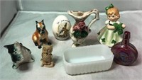 Lot of  Vintage Glass Figurines and Vases