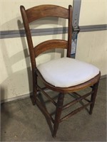 Wooden Chair & 1930's Stool