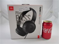 casque d'écoute JBL tune 500 avec fil