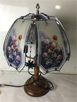 Table Top Touch Lamp W/Glass Shades (BROWN)