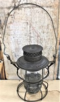 PRR Embossed Keystone Globe Lantern