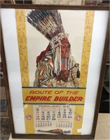 1951 Great Northern RY Calendar, Am. Indian