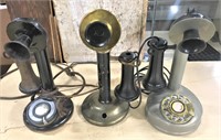 (3) Candlestick Phones used on Railroad