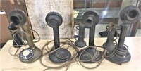 (4) Candlestick Phones from Railroads