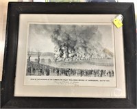 1844 Cumberland Valley RR Print, Burning