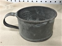 PRR Embossed Keystone Tin Cup