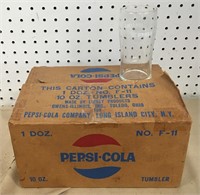 12 Vintage Pepsi Glasses in Original Box