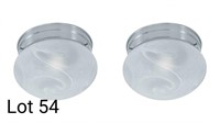 2x NEW Brushed Nickel Flush Mount Lights