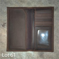 5x NEW Leather Wallets, 3 1/2 X 7 Inch