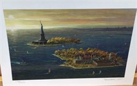 Ellis Island Fall, Signed Alexander Chen