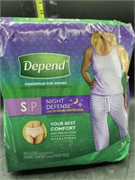 Depends for women - night defense - size small -