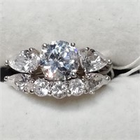 $400 Silver CZ Ring EC57-59