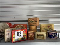 (9) Assorted Tins (U232)