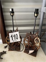 Pair of Saddle Lamps (U233)