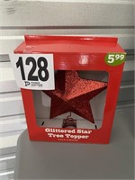 Red Glitter Star Tree Topper (U233)