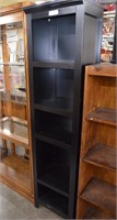 Black Five Shelf Bookcase. 18"
