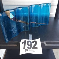 Gold Signed Art Glass Tray (U234)