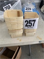 (24) Wooden Berry Baskets (Assorted Pint, Quart)