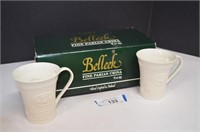 Two Belleek Fine Parian China Cups