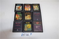 Nine Vintage Atari Game Cartridges 1981