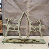 Cast Iron Bench Ends and Back