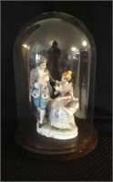 Glass dome display case w/Japan made figurine