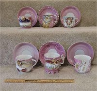Assortment of teacups and saucers made in Germany