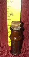 Vintage Amber cork bottle
