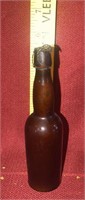 Vintage Amber Beer Bottle - sealed  & unmarked