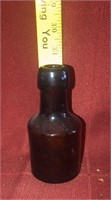 Vintage Amber Vulcan Zinc Solution Bottle