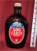 Bicentennial  Amber Log Cabin Bottle