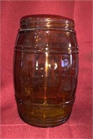 Vintage Amber Humidor Jar w/markings-see details